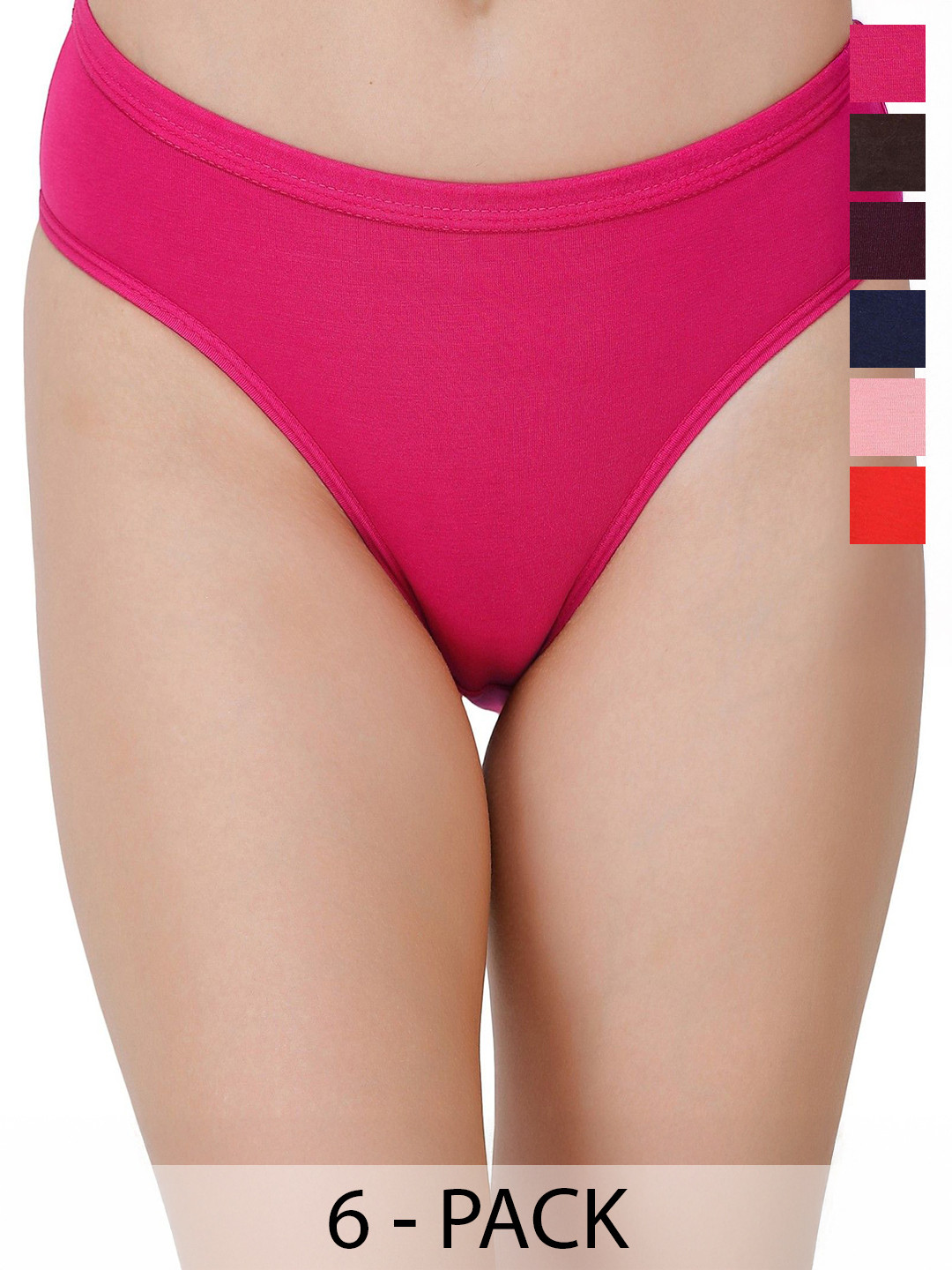 DHANDAI FASHION Pack Of 6 Cotton Bikini Briefs + Soft Cotton Panty (DC-M-1)Mlt Pcs-6