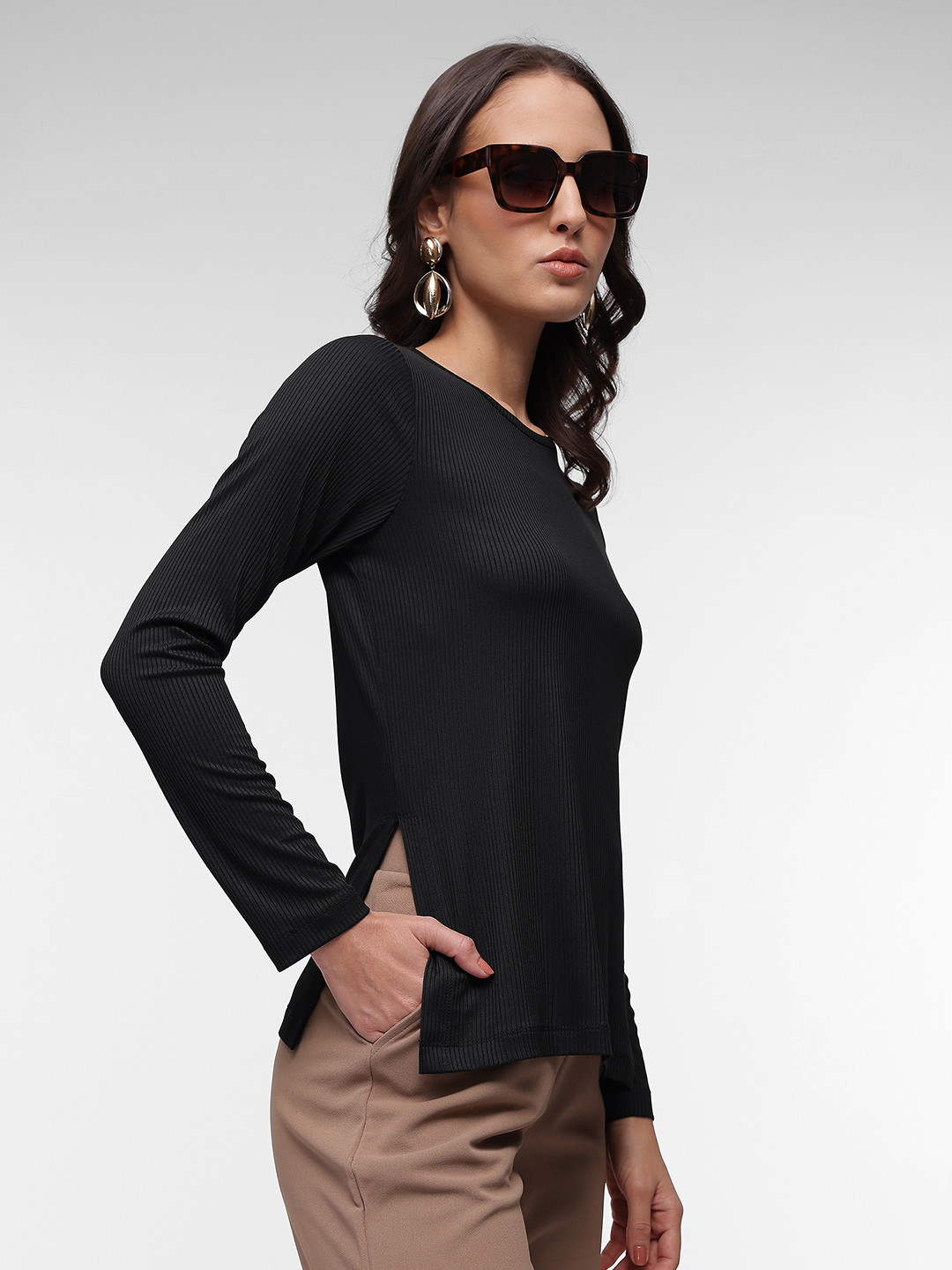 French Connection Ribbed Top