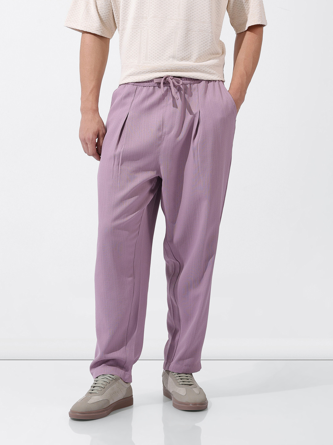 The Indian Garage Co Men Drop Crotch Loose Fit Harem Trouser