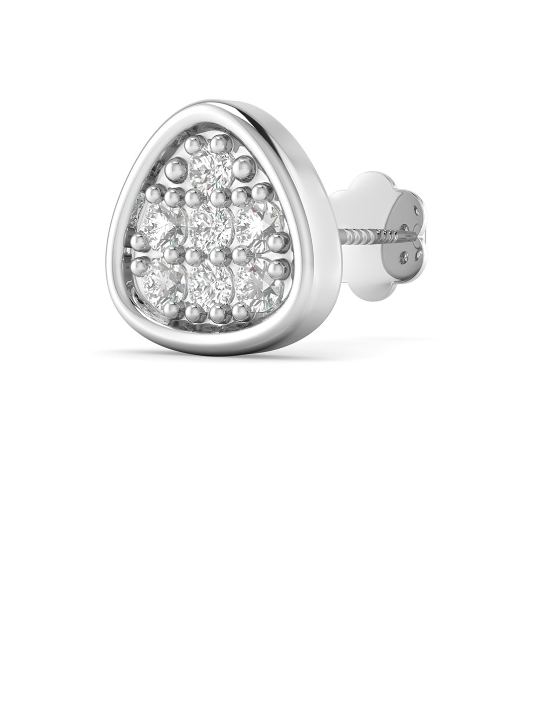 ORIONZ Men Trilume Spark Cubic Zirconia Contemporary Studs