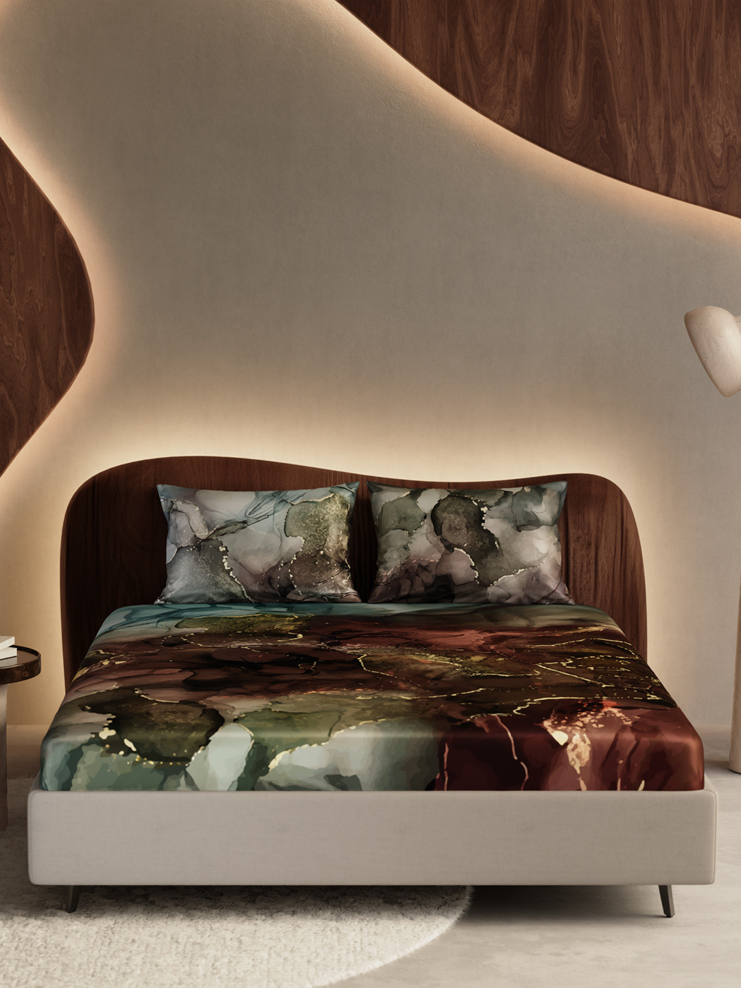 Stoa Paris Louvre Collection Dance of the Forest 300 TC King Sheet With 2 Pillow Covers