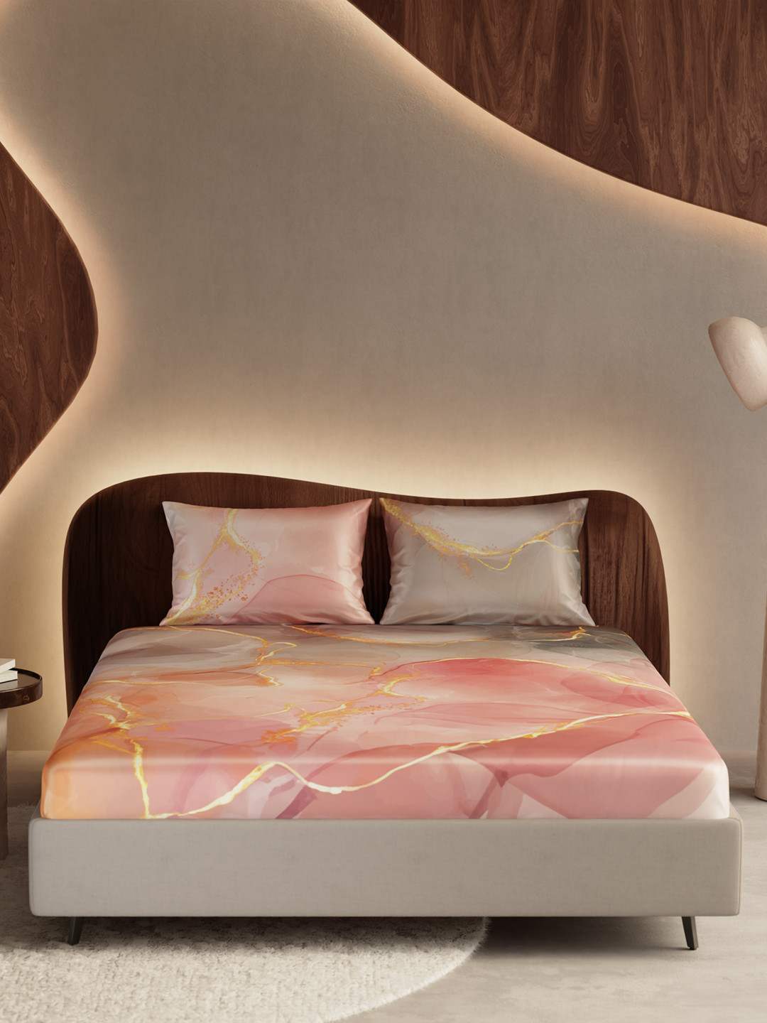 Stoa Paris Louvre Collection Dawn's Brushstroke 300 TC King Sheet Wih 2 Pillow Covers