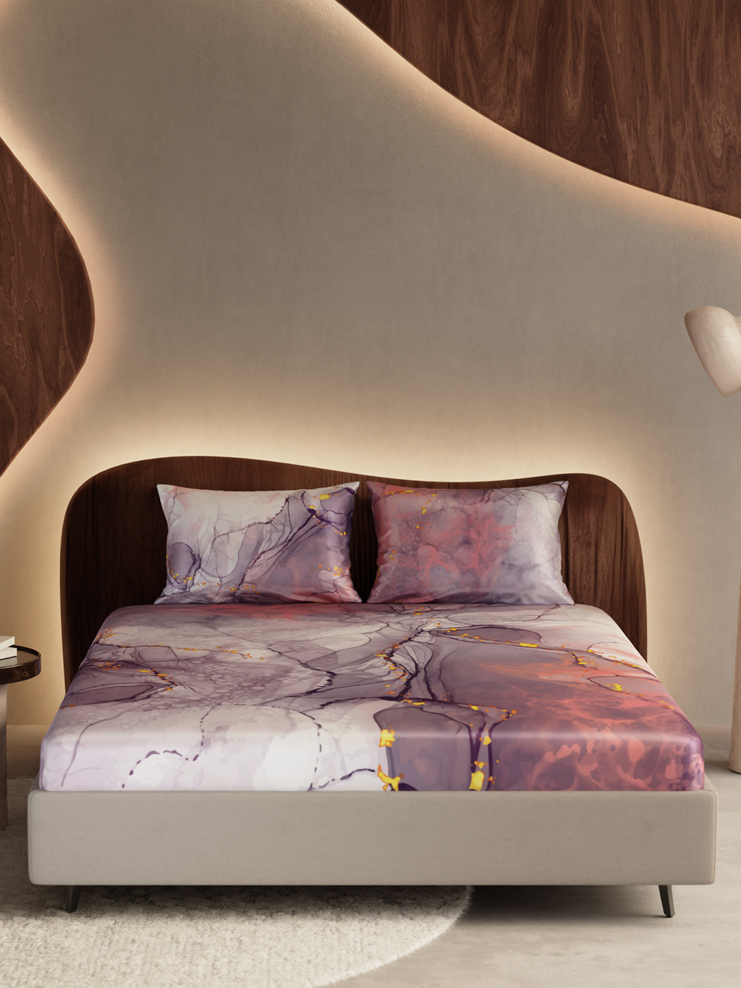 Stoa Paris Louvre Collection Beneath Lavender Skies 300 TC King Sheet With 2 Pillow Covers