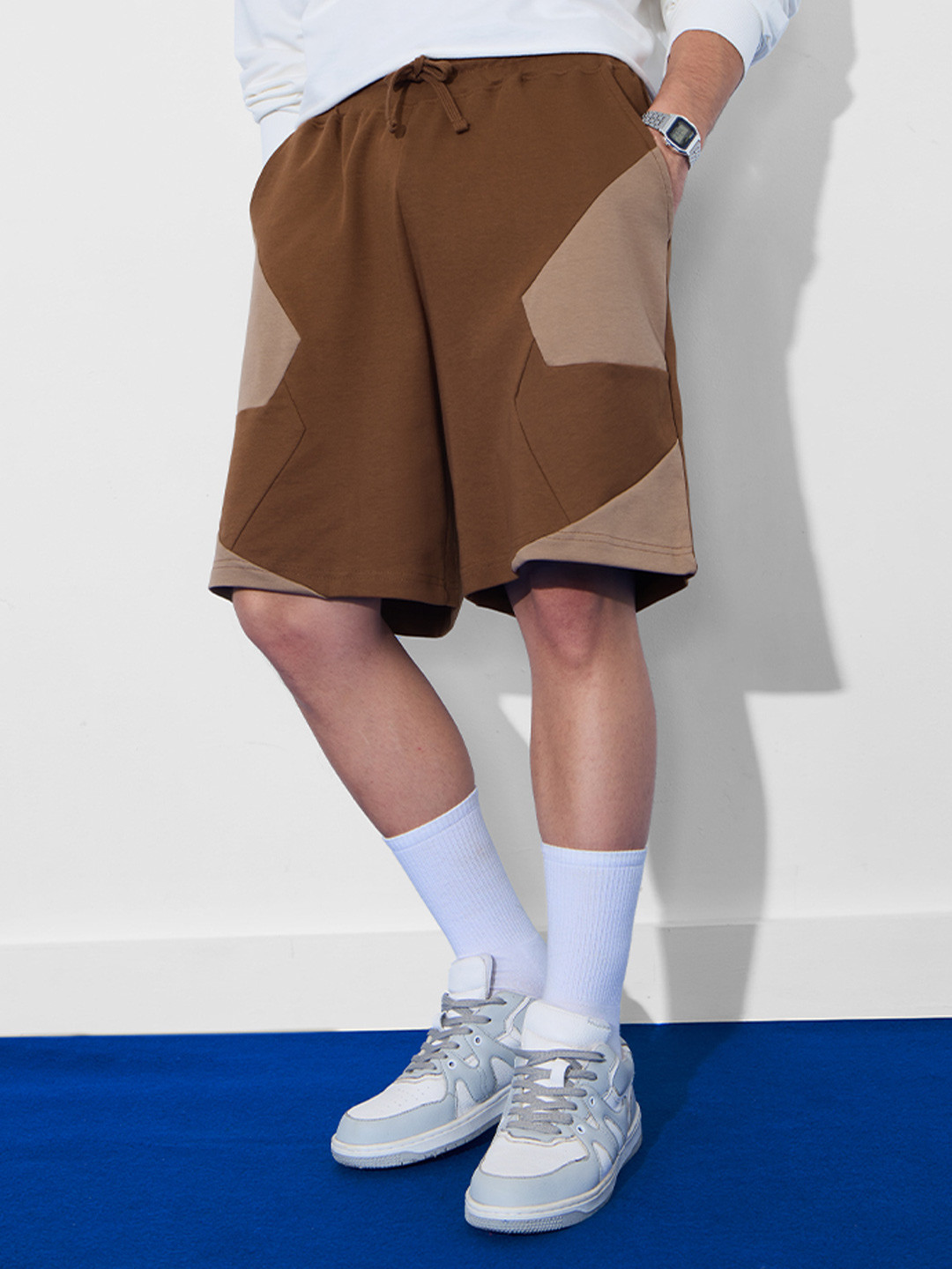 The Souled Store Men Cotton Colourblocked Technology Shorts