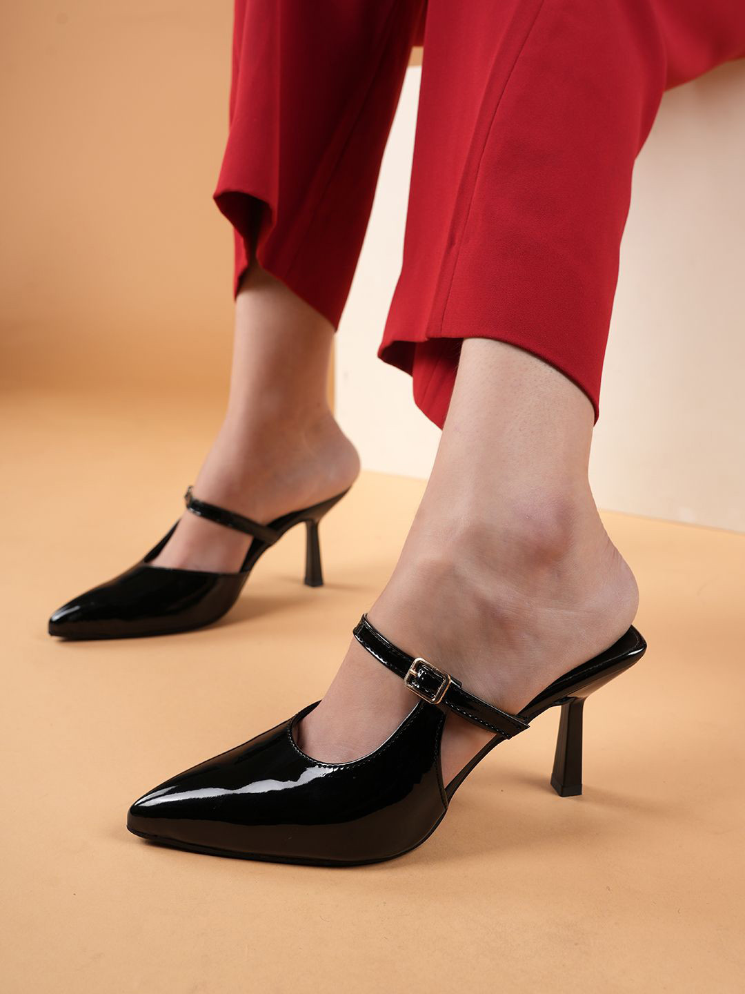 Lavie Kitten Heel Sandals with Buckles