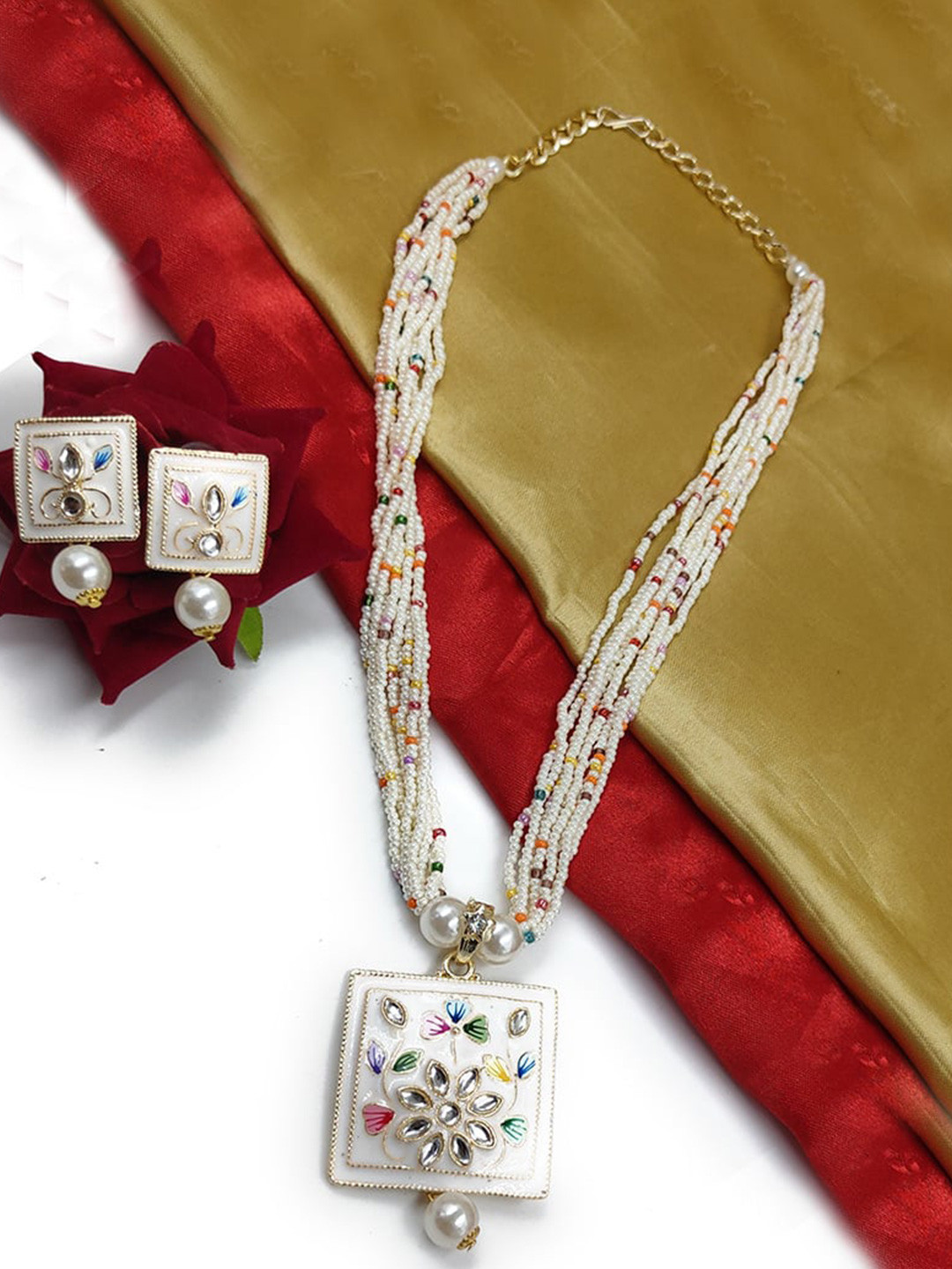 ZMS Gold Plated Beaded Jewellery Set