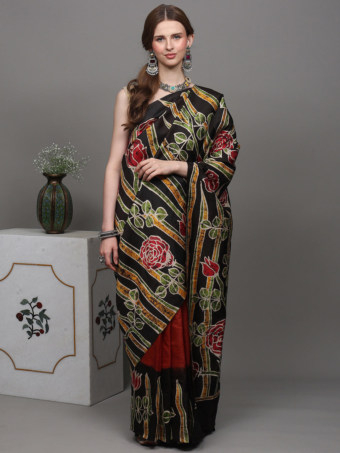 Exotic India Batik Saree