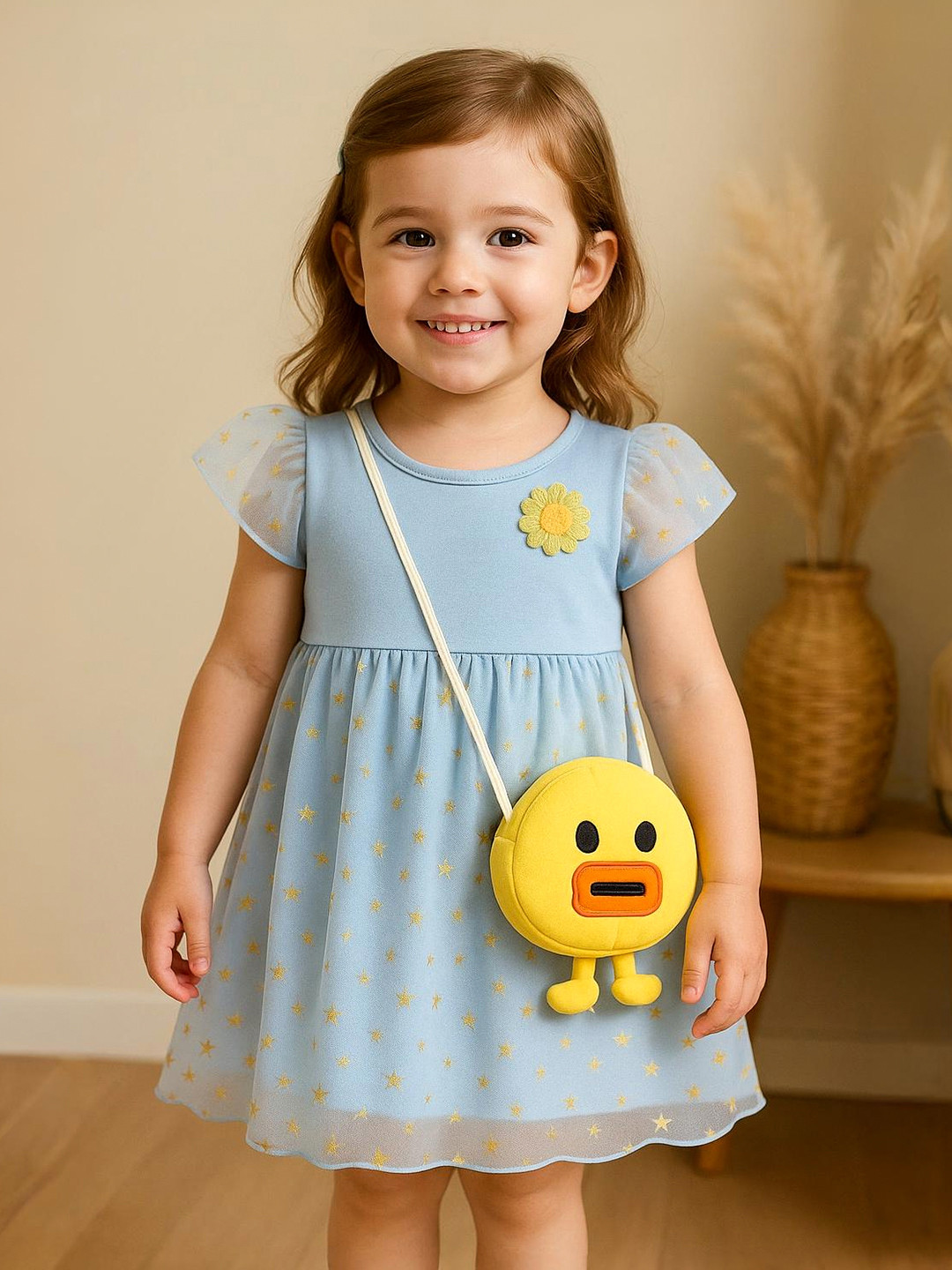 Kidbea Baby Girl Party Dress with Duck Bag
