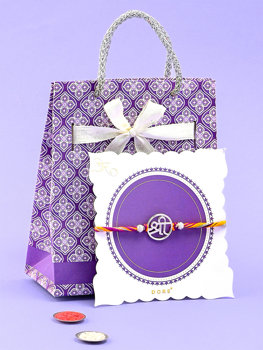 Dore Rakhi Bliss : Silver Rakhi For Brother Thread Rakhi