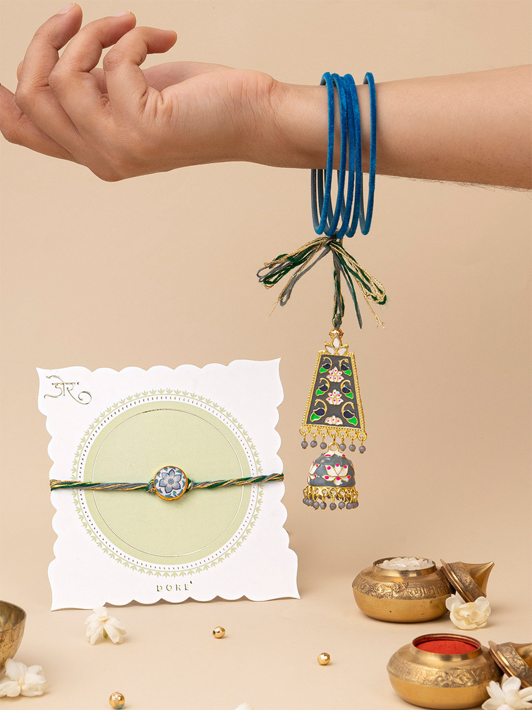 Dore Bhaiya And Bhabhi Rakhi Set