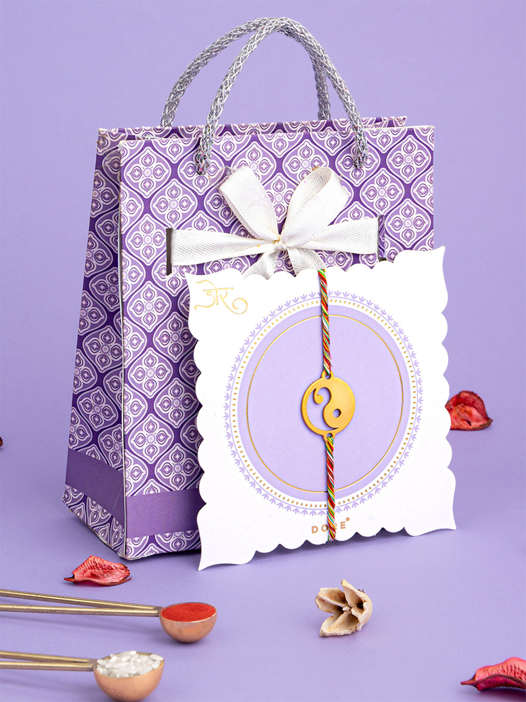 Dore 925 Silver Gold Plated Thread Rakhi