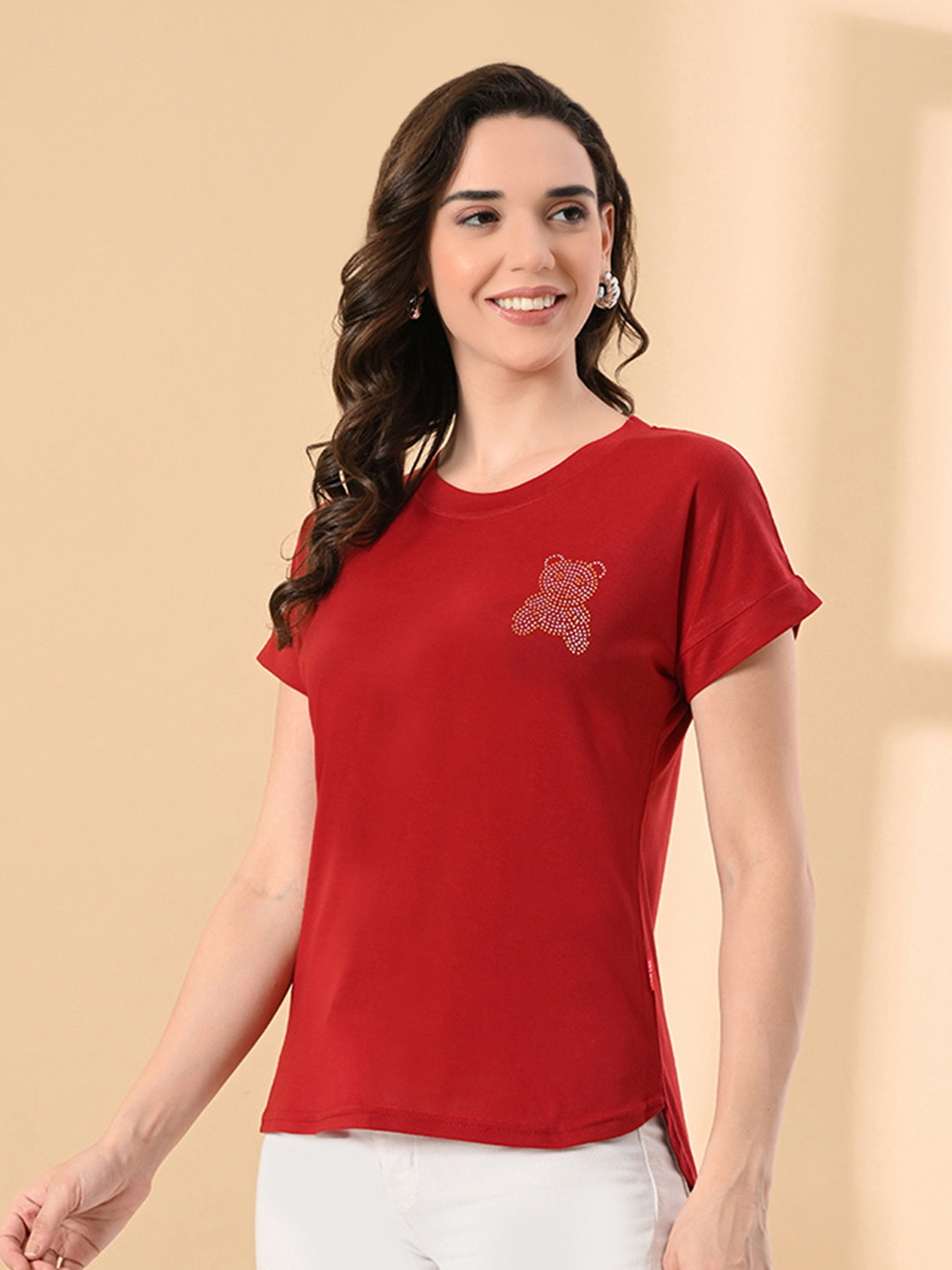 OWL MINK Graphic Printed Round Neck Pure Cotton T-shirt