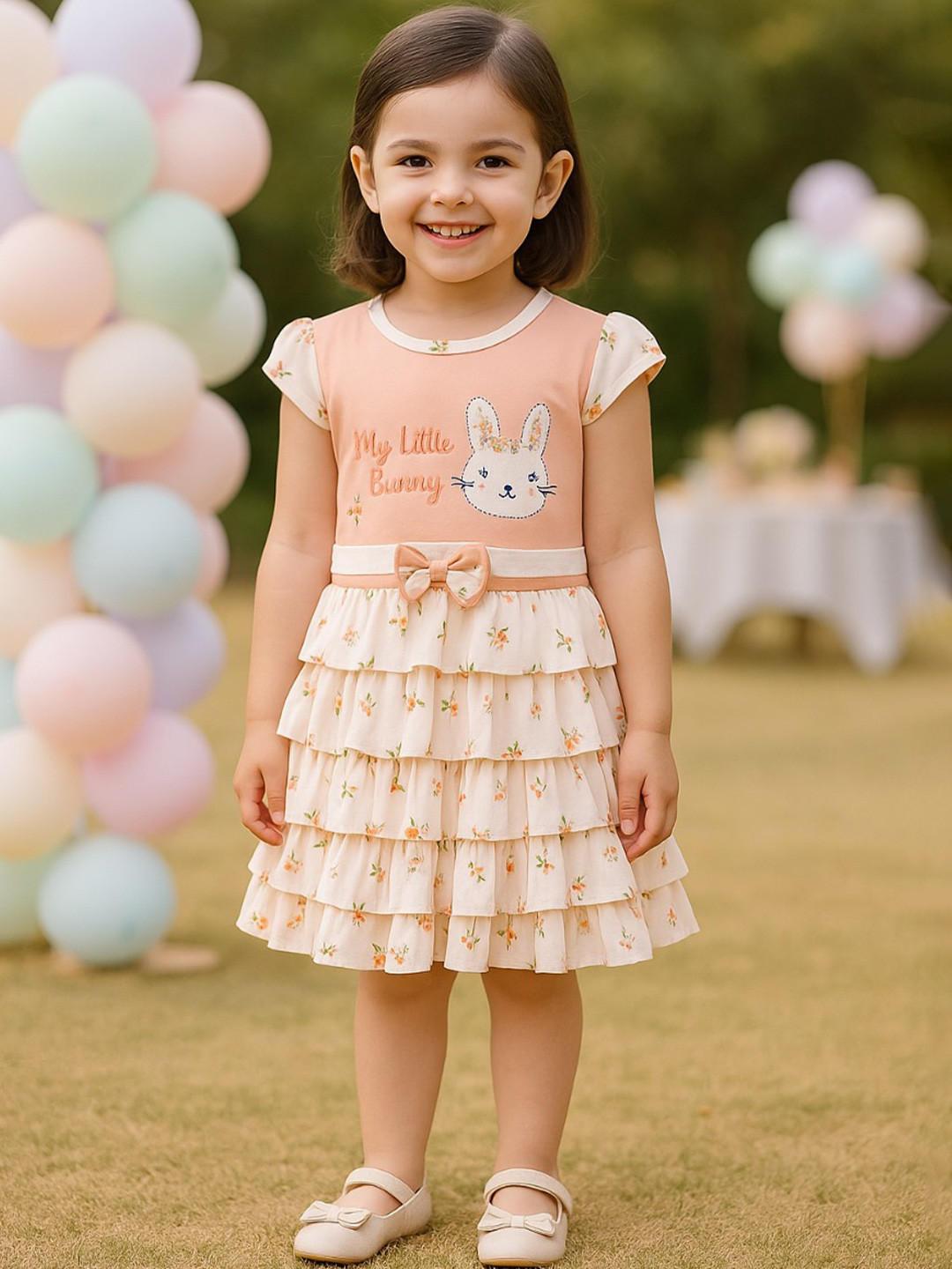 Grils Hosiery Cotton Printed Frock Dress