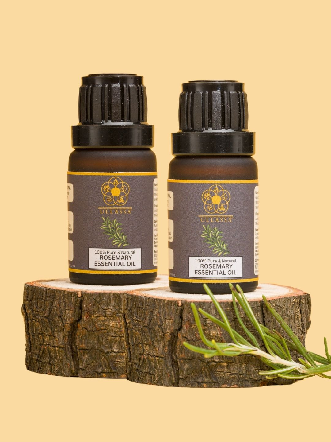 ULLASSA Pack of 2 Rosemary Essential Oil For Hair Growth and Skincare