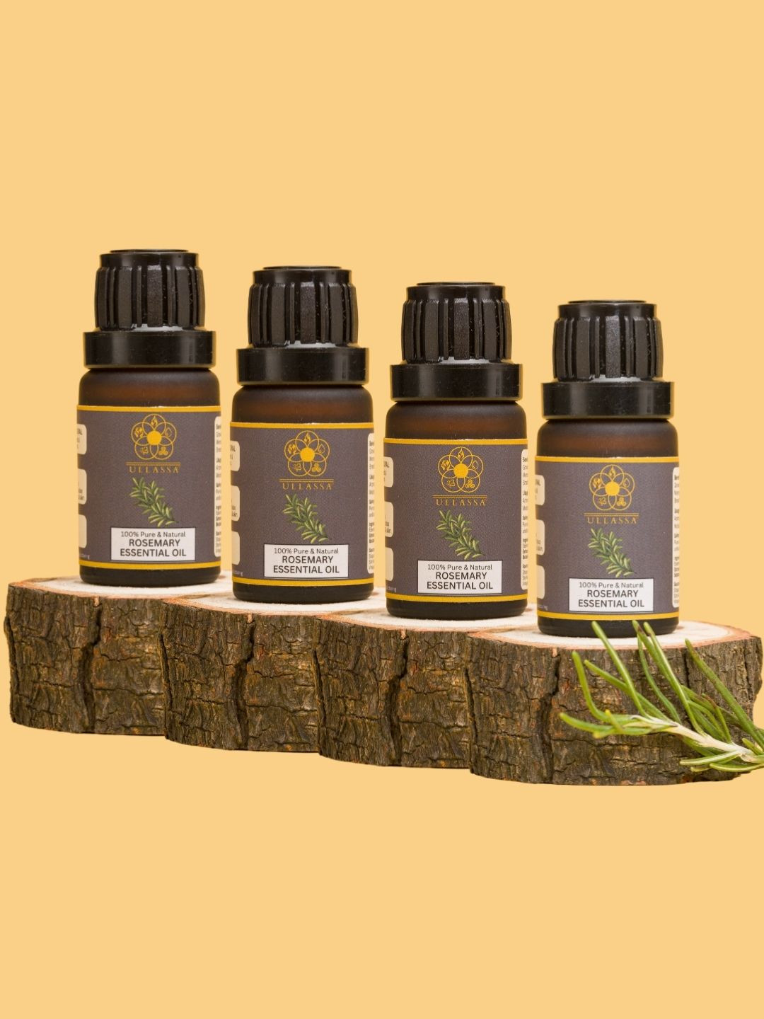 ULLASSA Pack of 4 Rosemary Essential Oil For Hair Growth and Skincare