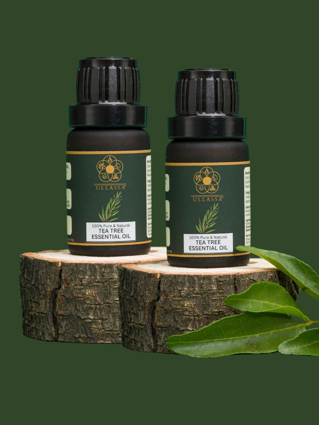 ULLASSA Pack of 2 Tea Tree Essential Oil For Acne, Pimple, Dandruff, Hair Growth