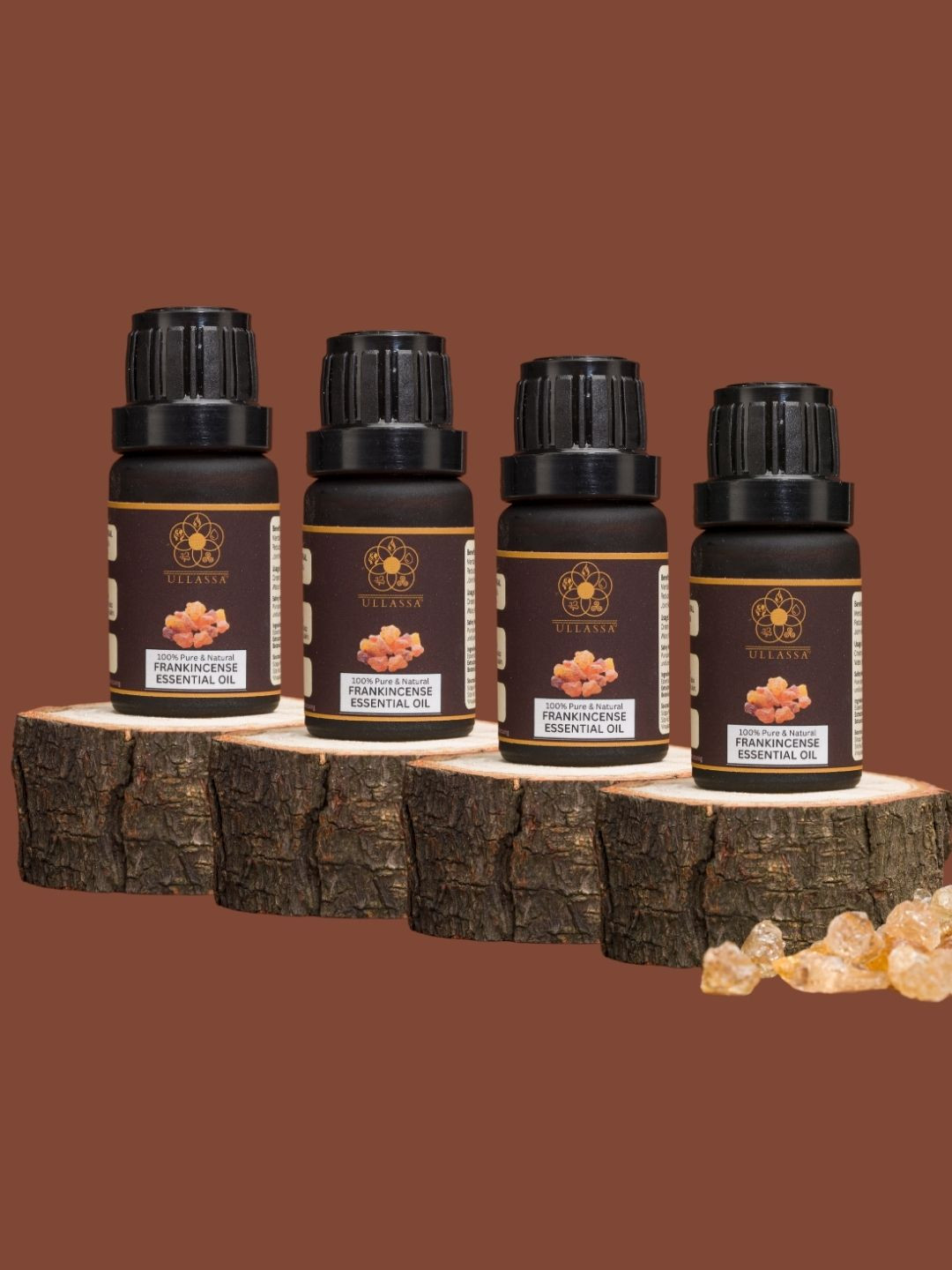 ULLASSA Pack of 4 Frankincense Essential Oil For Meditation, Anti-Aging, Joints Care