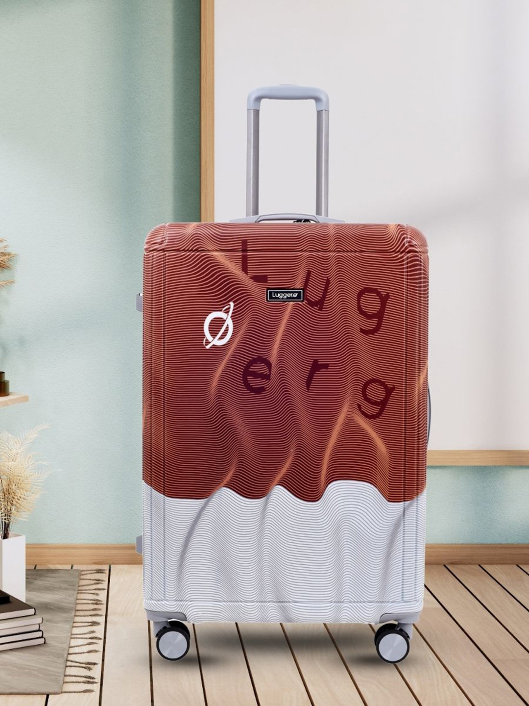 Luggero Printed 360-Degree Wheeling Large Suitcase Bag