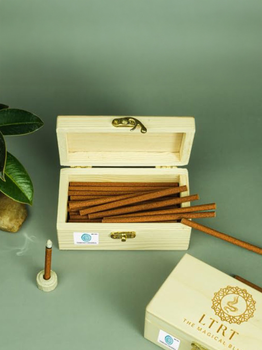 LTRT THE MAGICAL BLISS  45 Pcs Throat Chakra Incense (Vishuddha) For Pooja With 2 Stands