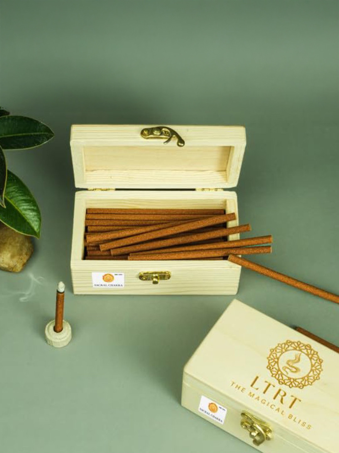 LTRT THE MAGICAL BLISS  45Pcs Sacral Chakra Incense (Svadhisthana) For Pooja With 2 Stands