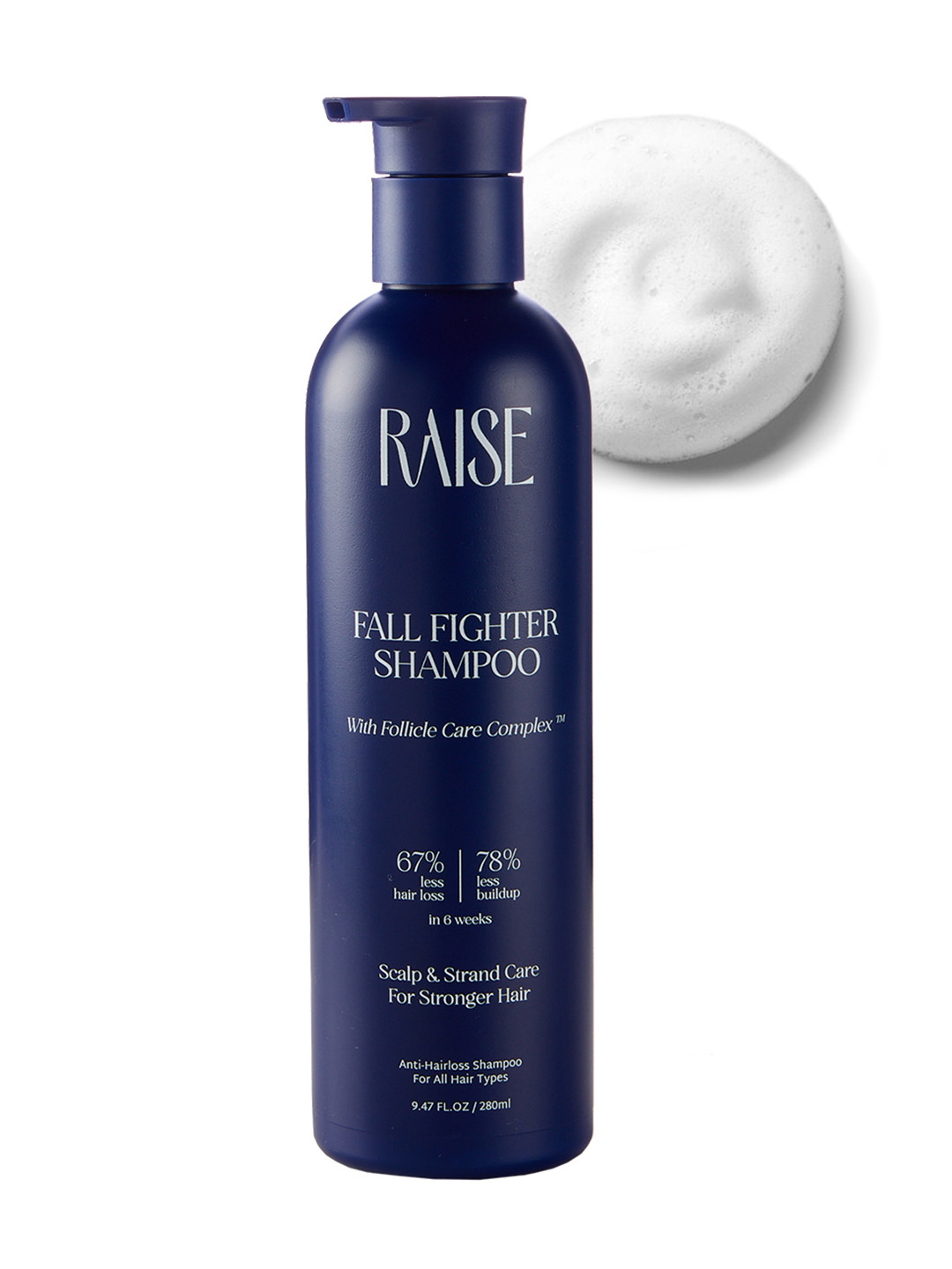 Raise Hair Fall Fighter Shampoo With Follicle Care Complex - 280 ml