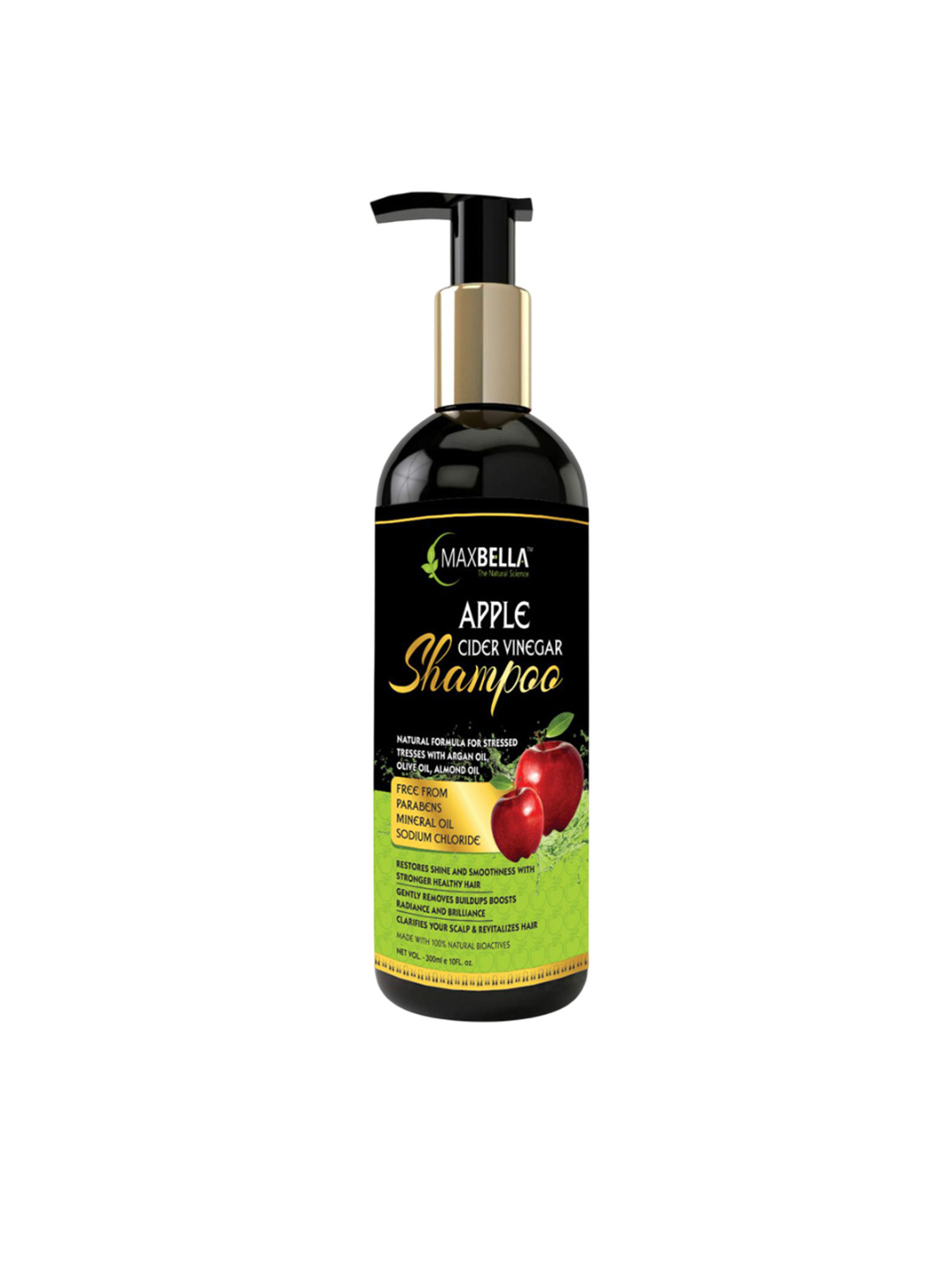 MaxBella Apple Cider Vinegar Shampoo For Smoothing With Almond Oil - 300 ml