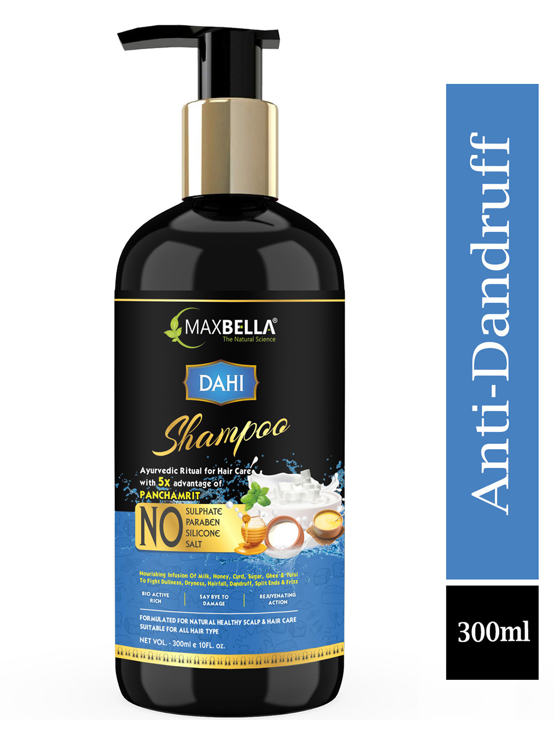 MaxBella Dahi Anti-Dandruff Shampoo - 300 ml