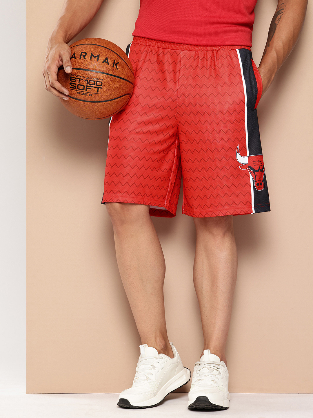 NBA Men Printed Chicago Bulls Sports Shorts