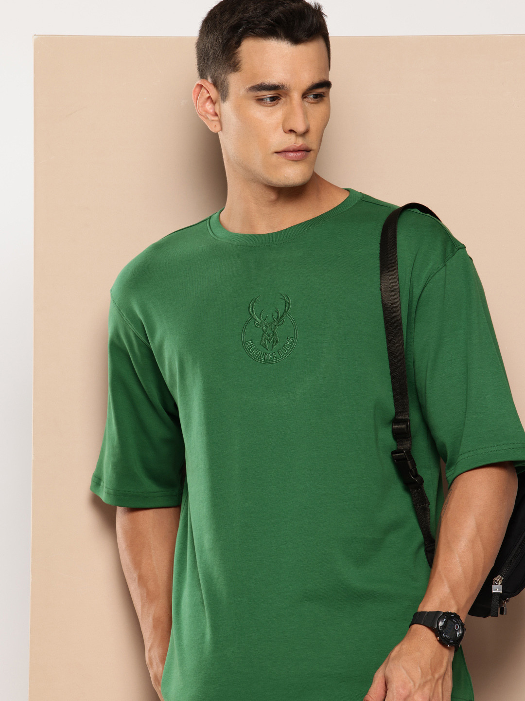 NBA Embroidered Pure Cotton Oversized T-Shirt