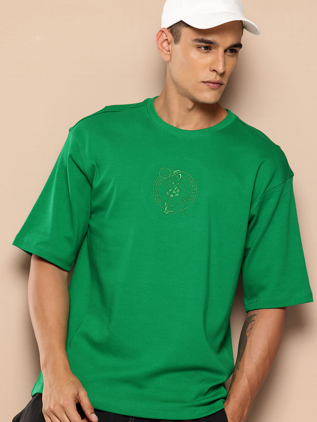 NBA Embroidered Pure Cotton Oversized T-Shirt
