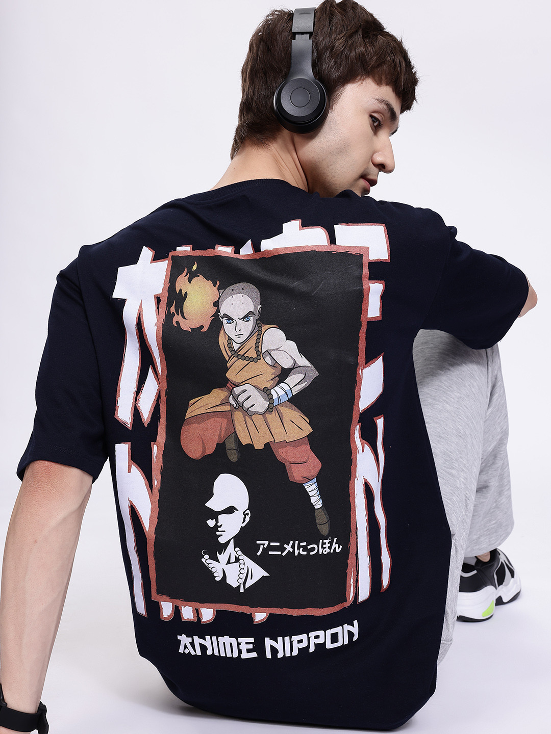 Kook N Keech Anime Nippon Graphic Printed Drop-Shoulder Sleeves T-shirt