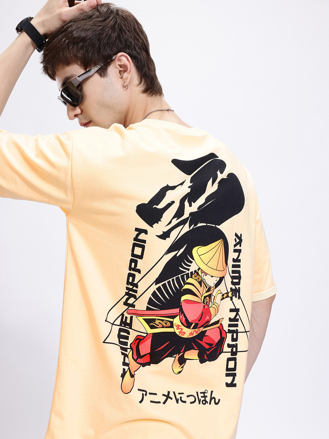 Kook N Keech Anime Nippon Graphic Printed Drop-Shoulder Sleeves T-shirt