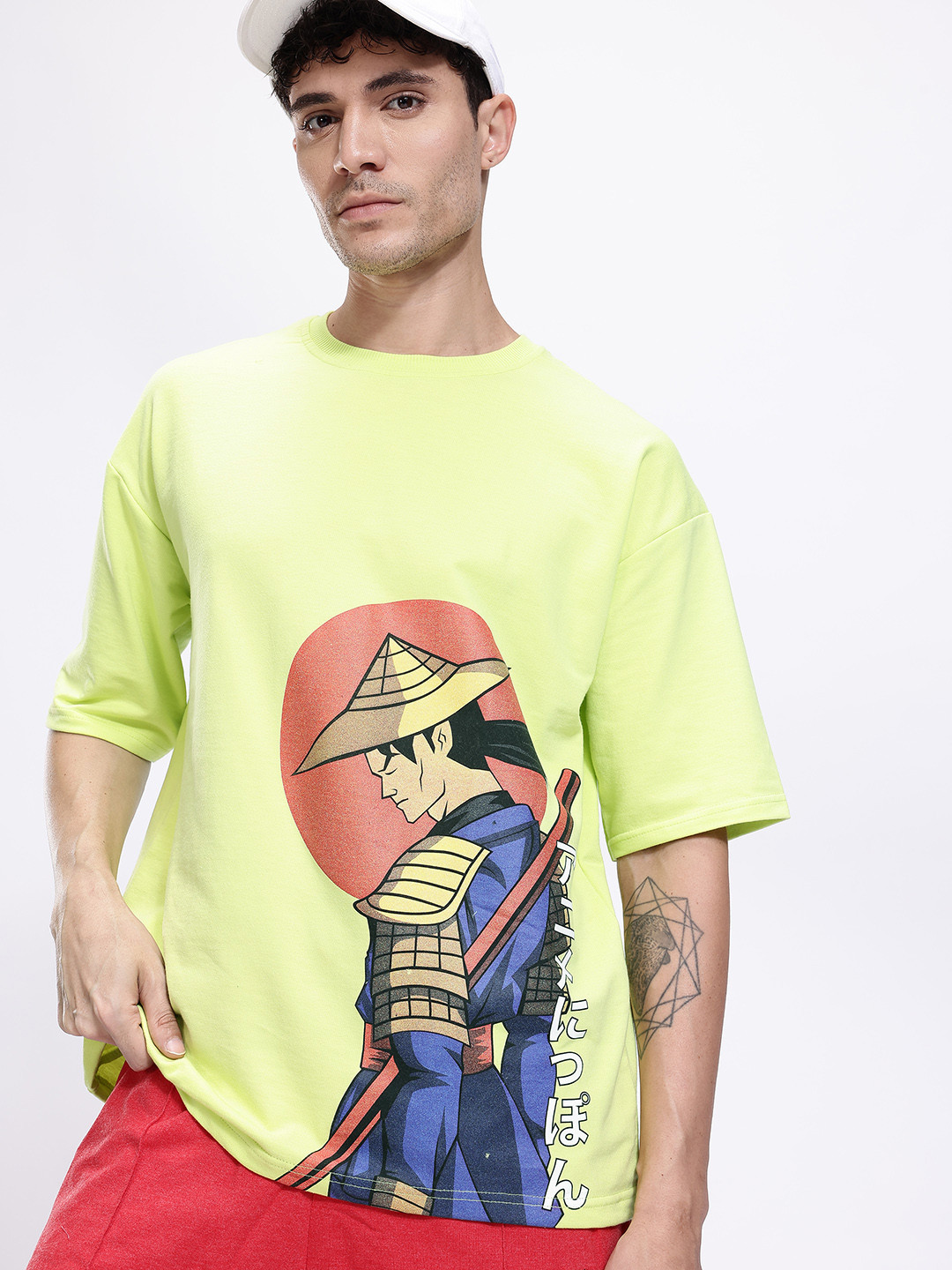 Kook N Keech Anime Nippon Graphic Printed Drop-Shoulder Sleeves T-shirt
