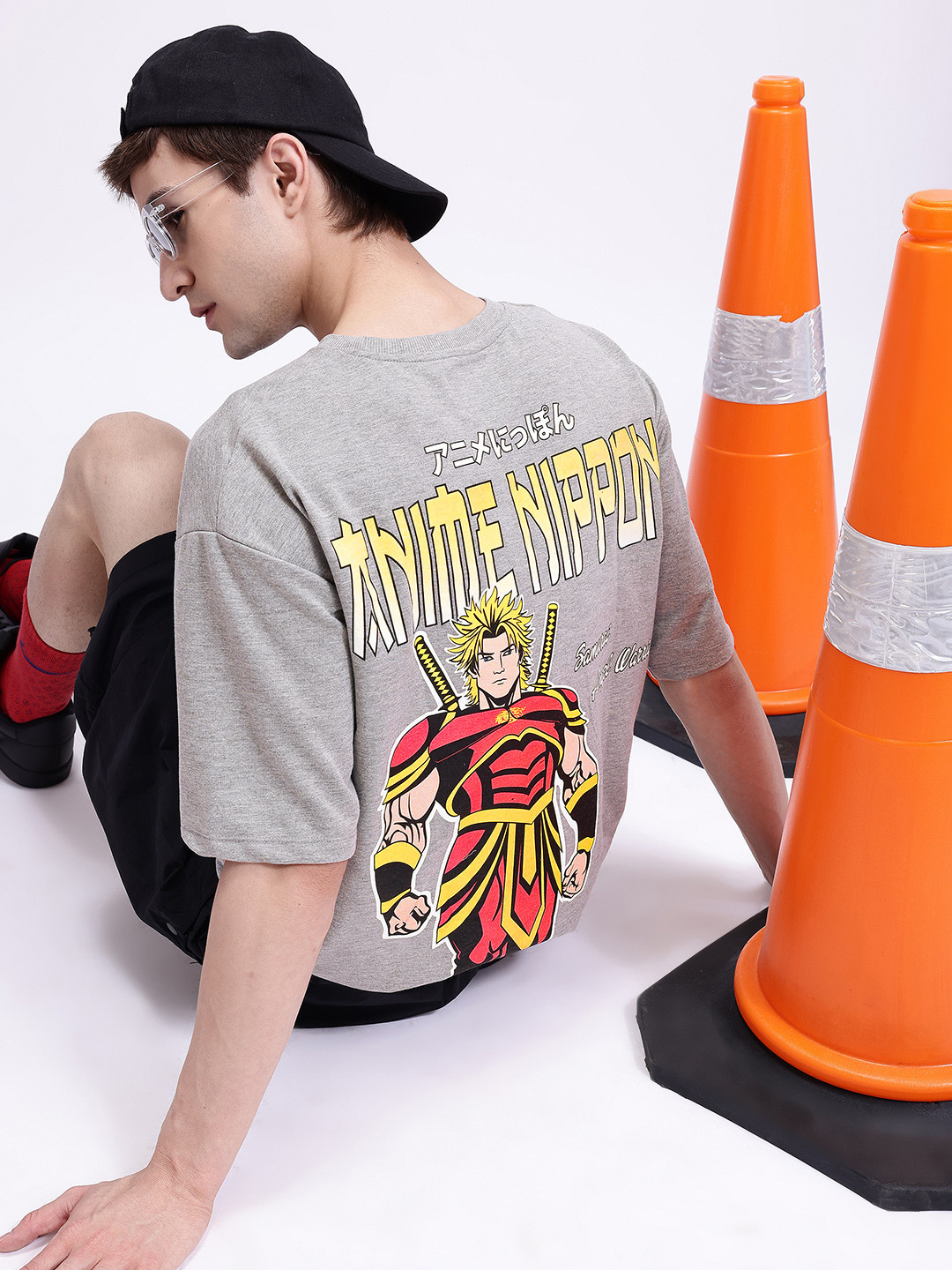 Kook N Keech Anime Nippon Printed Oversized Longline T-shirt