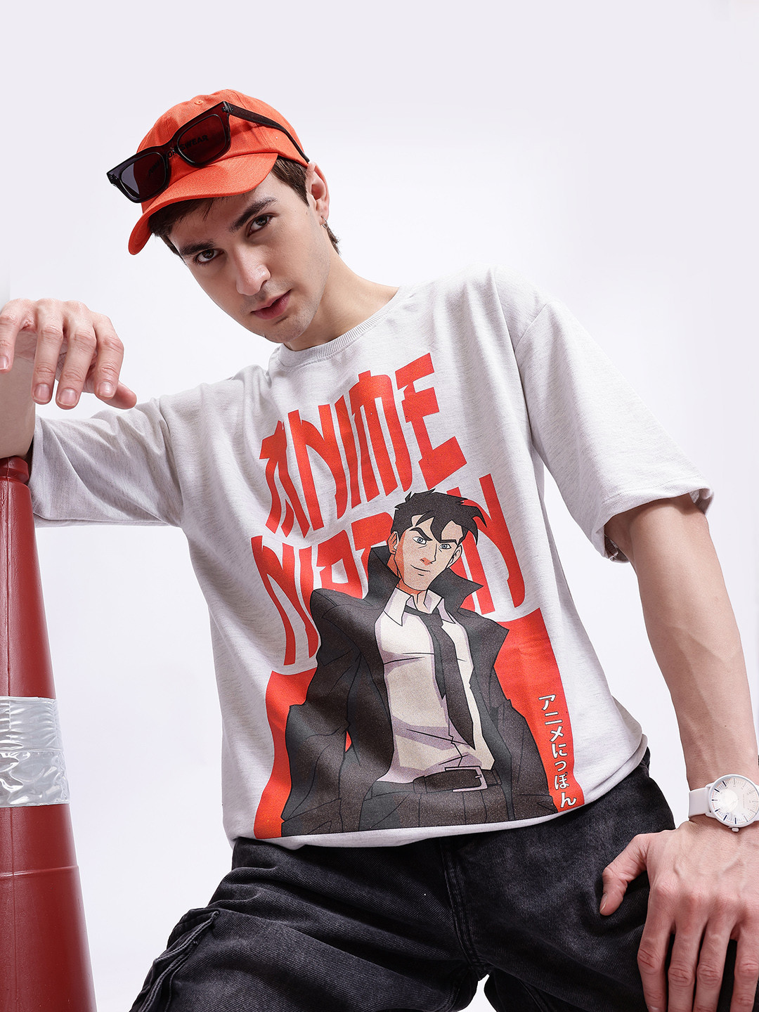Kook N Keech Anime Nippon Printed Oversized Longline T-shirt