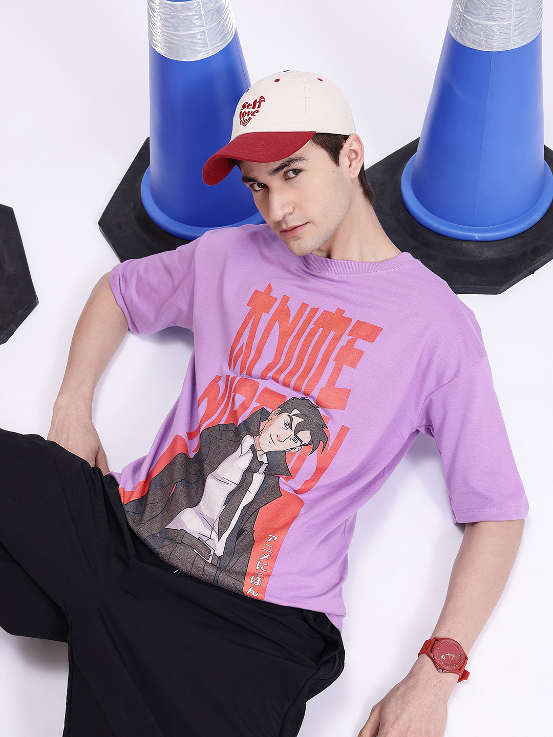 Kook N Keech Anime Nippon Printed Oversized Longline T-shirt