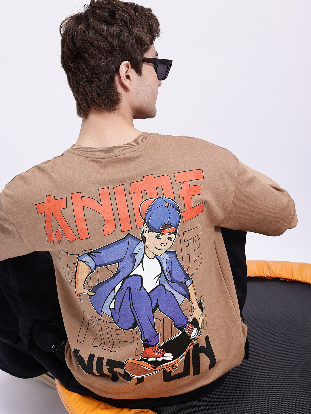 Kook N Keech Anime Nippon Printed Oversized Longline T-shirt