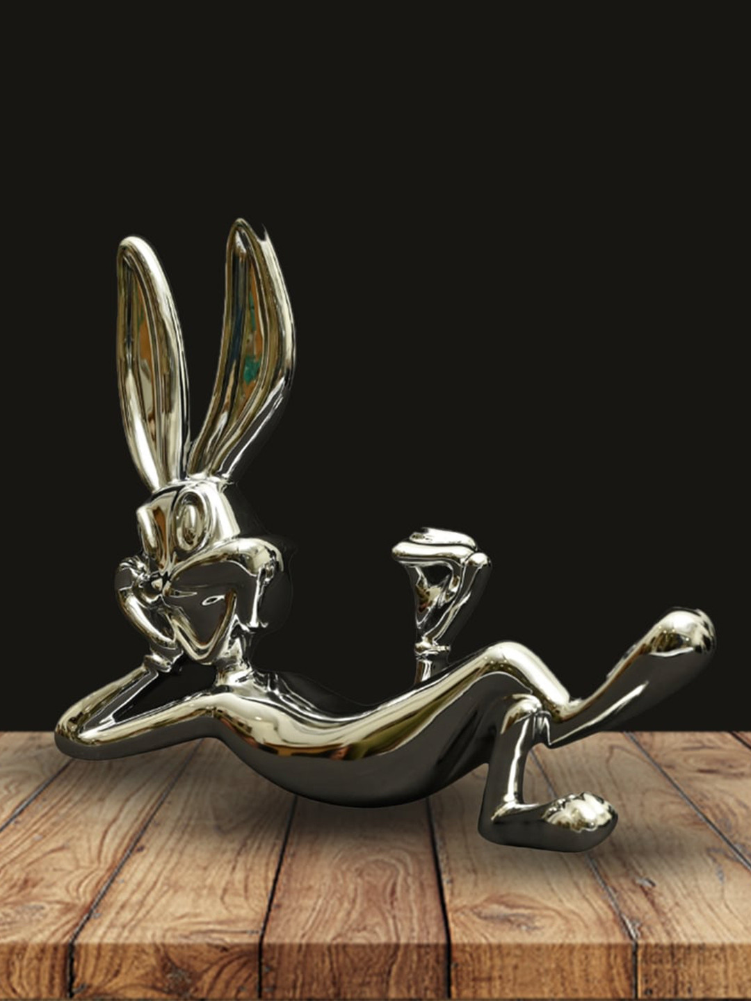 MIDLAND Resin Coloured Toned Silver BUGS BUNNY Showpiece