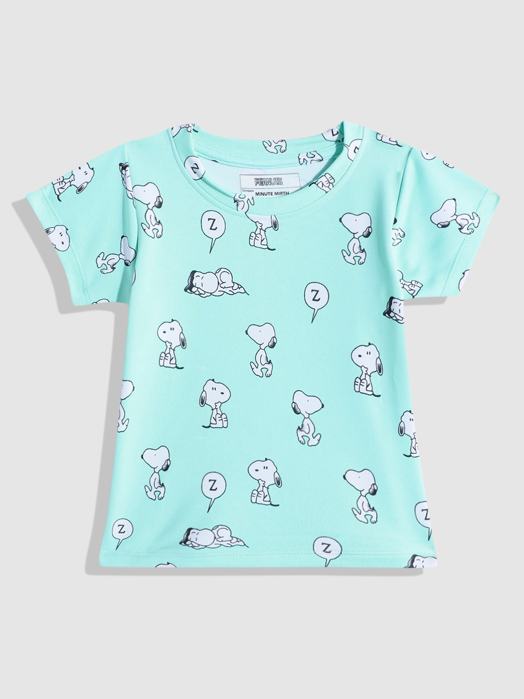 YK X Minute Mirth Kids Girls Snoopy Printed T-Shirt