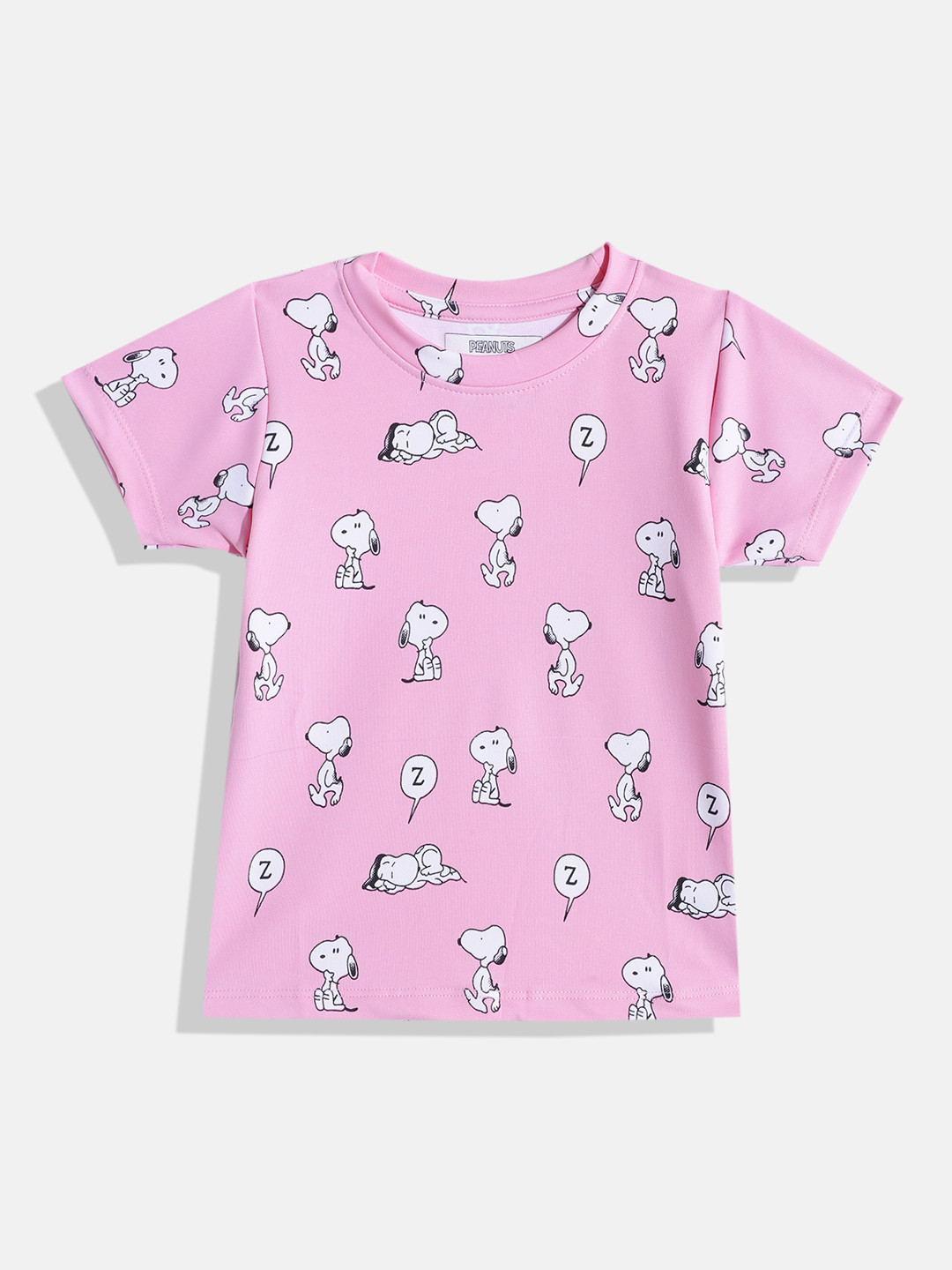 YK X Minute Mirth Kids Girls Snoopy Printed T-Shirt