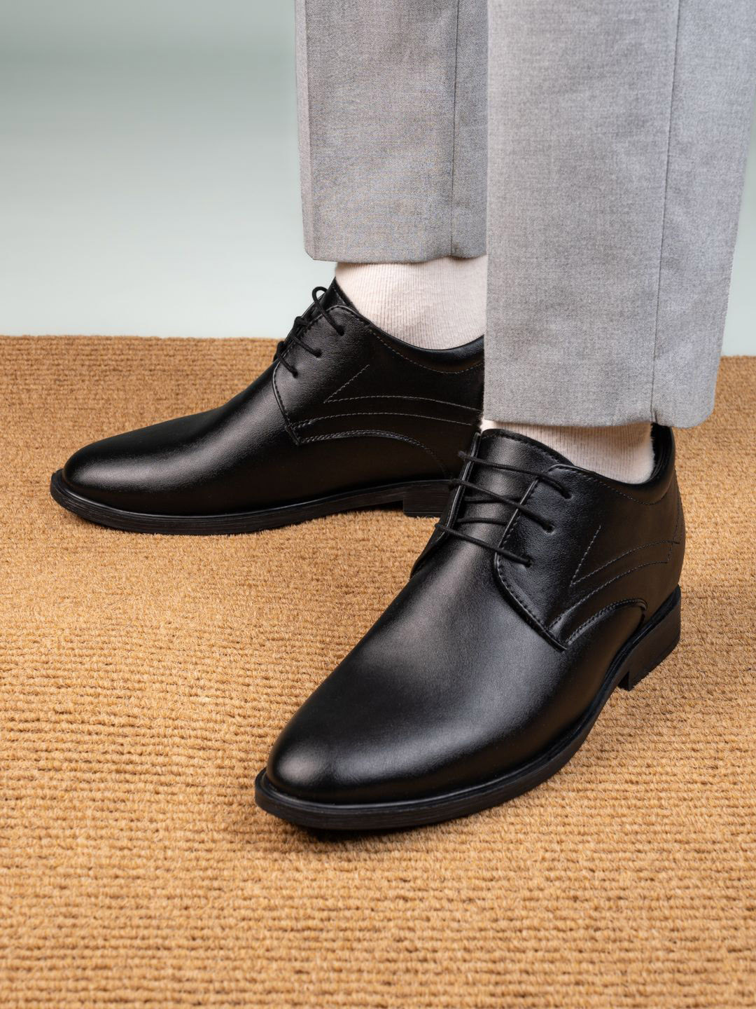 Hi Toes Men 3 Inches Hidden Height Elevator Formal Shoes