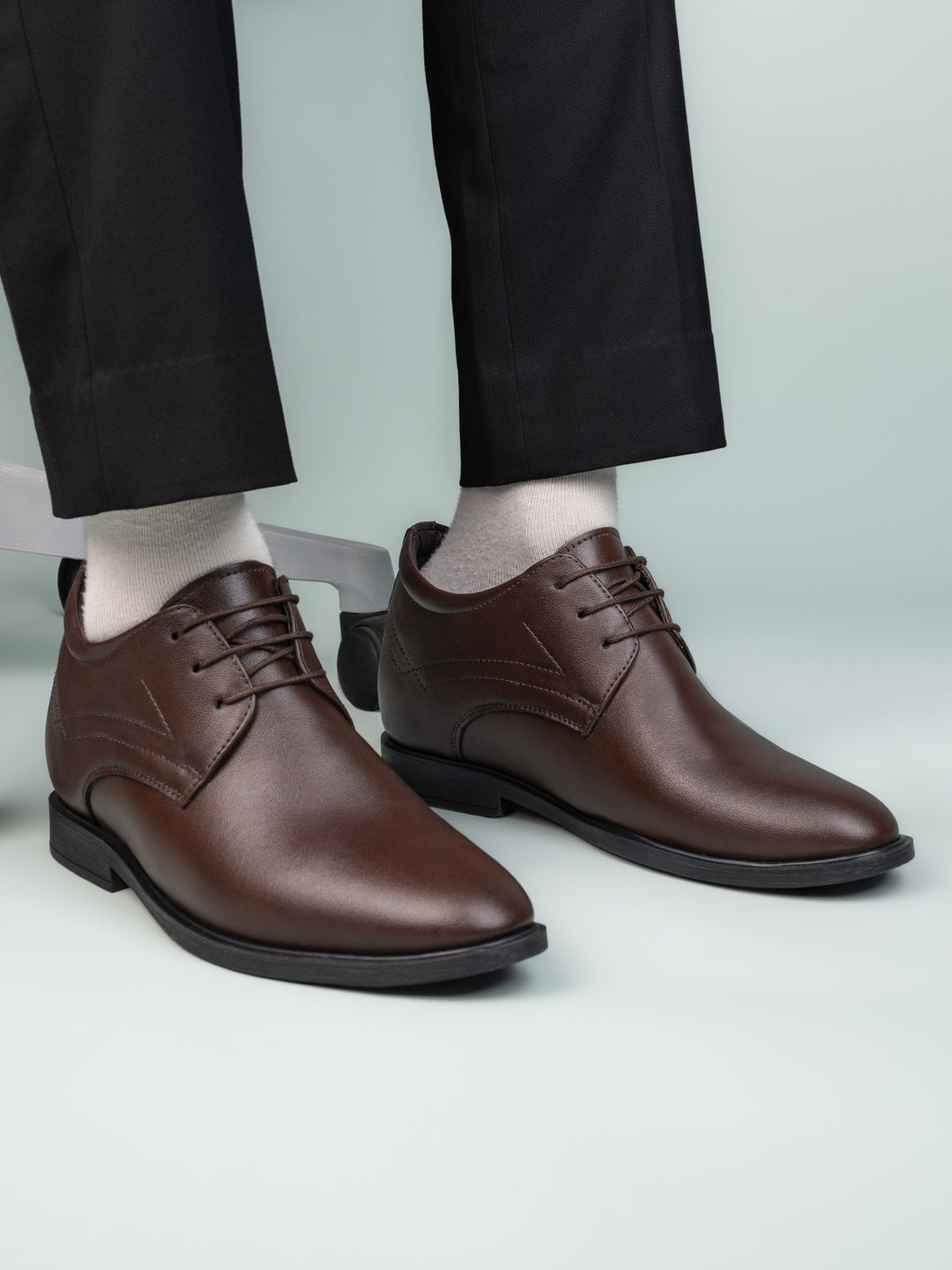 Hi Toes Men 3 Inches Hidden Height Elevator Formal Shoes