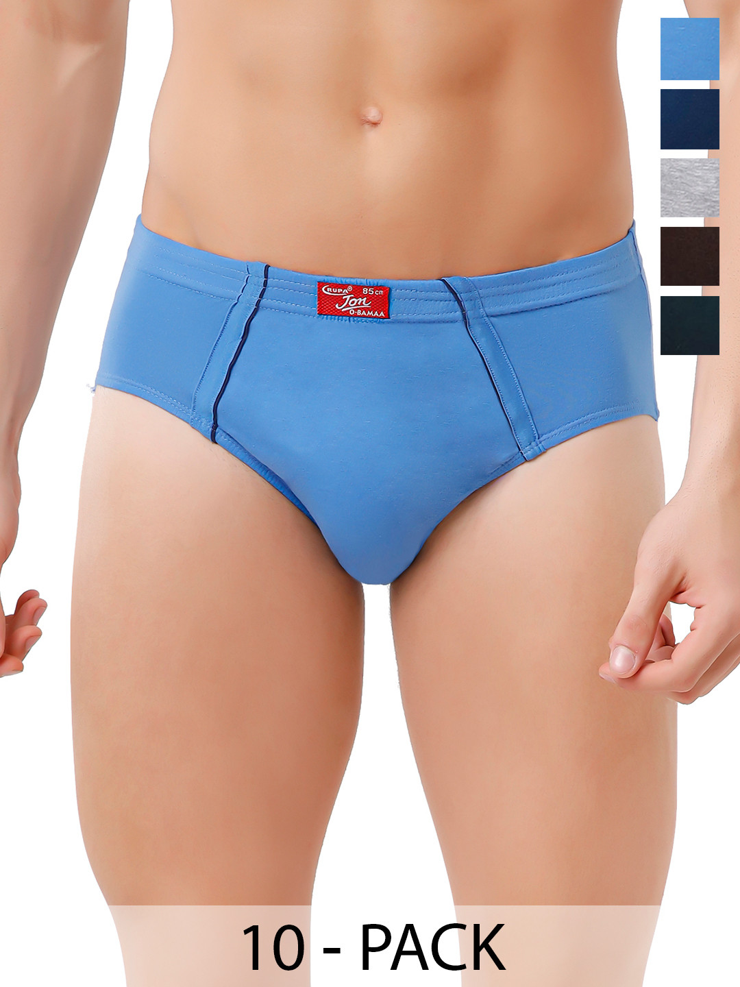 Rupa Jon Pack Of 10 Assorted Basic Briefs