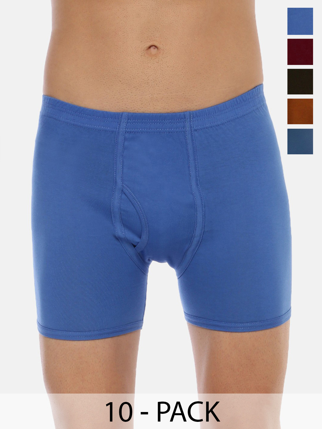 Rupa Hunk Pack Of 10 Assorted Combed Cotton Trunks Hunk-Plain-Drawer-IE-10