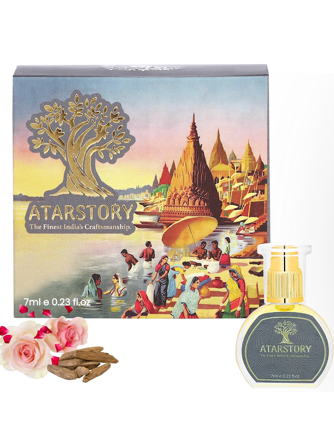 ATARSTORY Black Rose Oudh Wood  Alcohol Free Long Lasting Luxury Attar - 7 ml