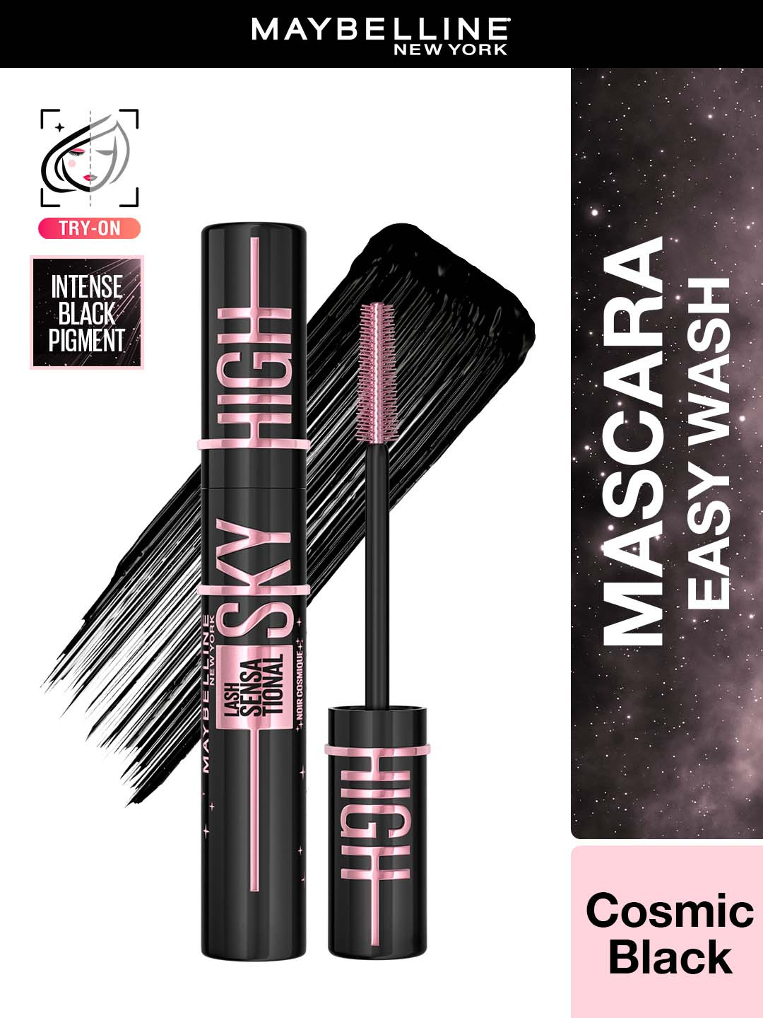 Maybelline New York Lash Sensational Sky High Easy Wash Mascara 6 ml - Cosmic Black