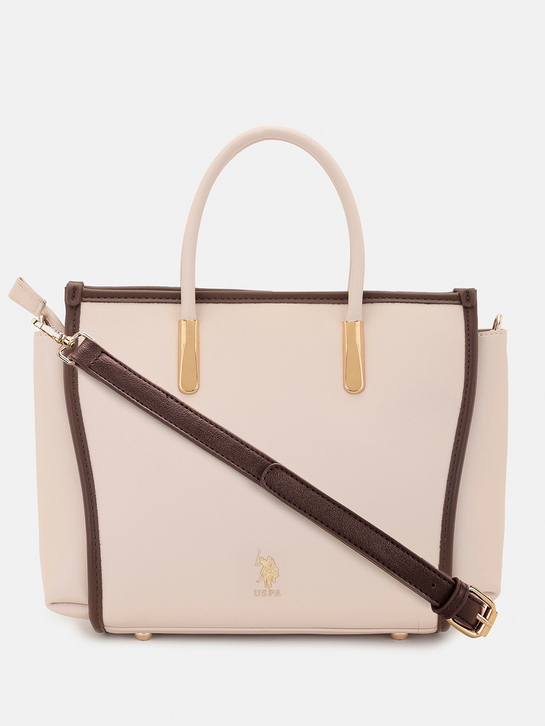 U.S. Polo Assn. Women Structured Satchel Handbag