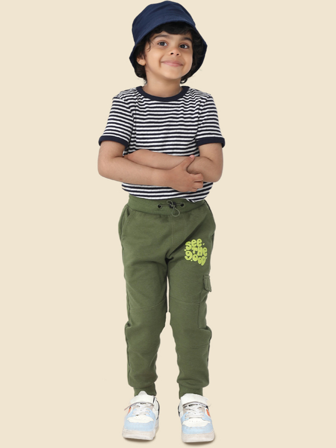SuperBottoms Boys Printed Mid -Rise Joggers