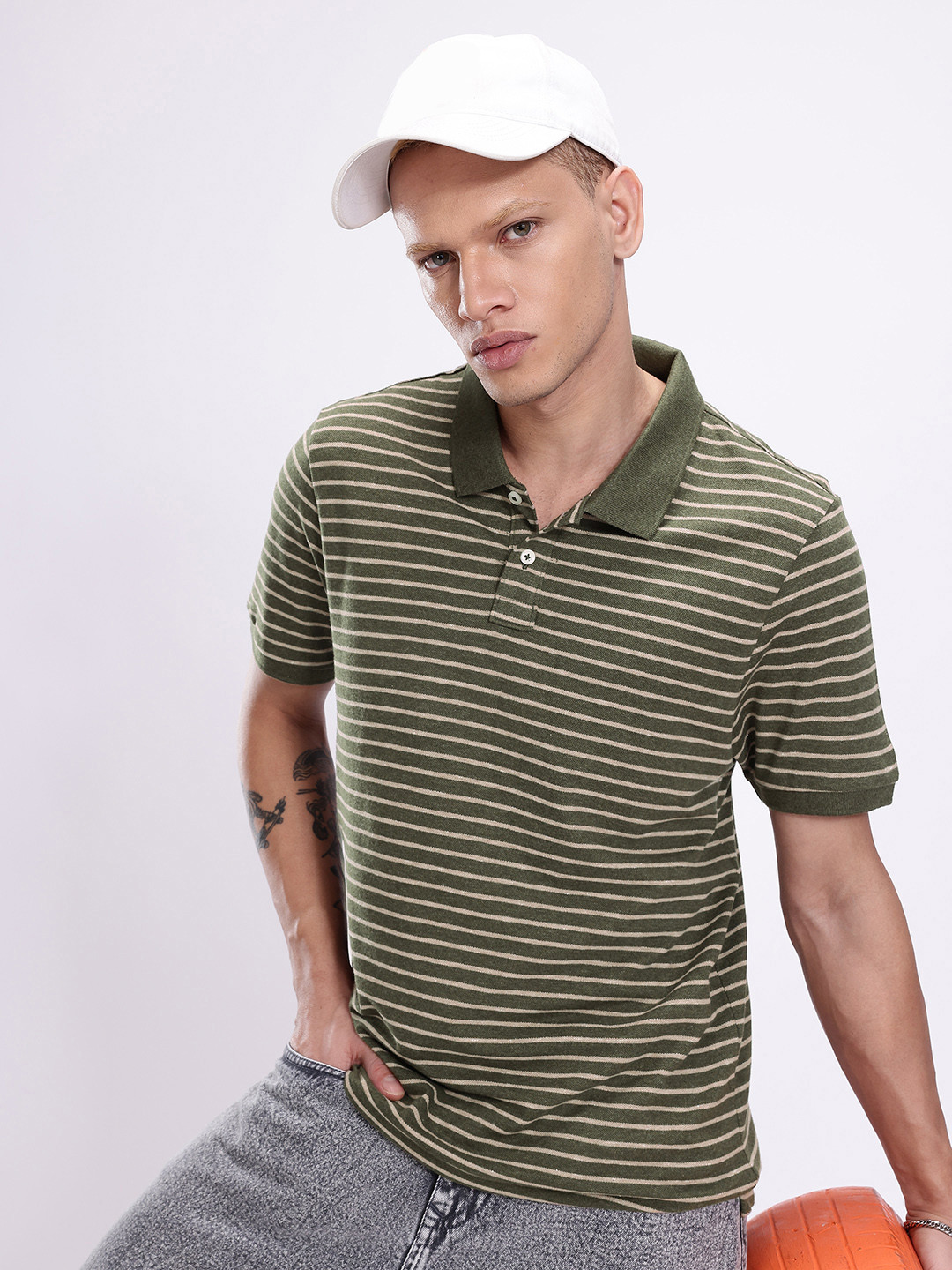 Kook N Keech Striped Polo Collar T-shirt