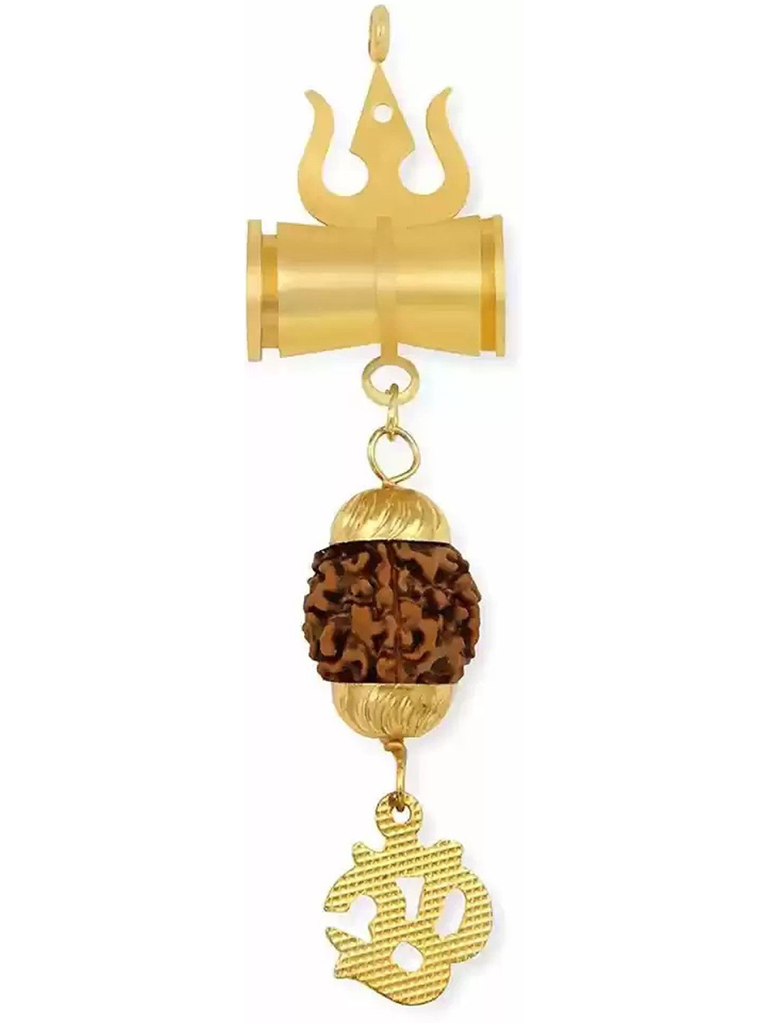 Iga collection Rudraksha Mahakal Pendant Set Gold-plated Plated Stainless Steel Necklace